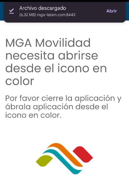 Icono en pantalla de inicio
