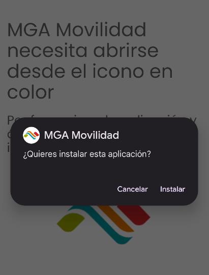 Icono en pantalla de inicio